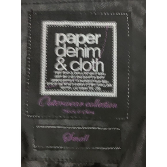 Faux Black Leather‎ Paper Denim & Cloth Stur Jacket Size Small - Picture 5 of 9